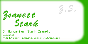 zsanett stark business card